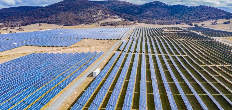 An image of a solar power farm in Australia