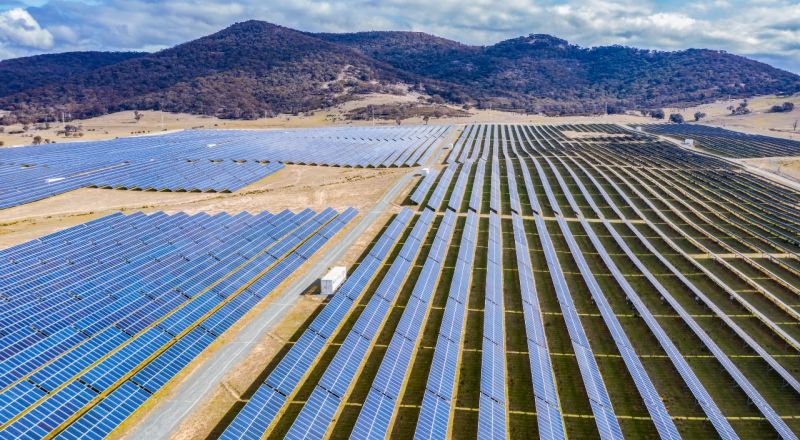 An image of a solar power farm in Australia